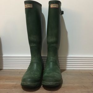 Green Hunter Boots size 8 US Women